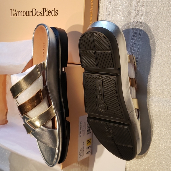 L'Amour Des Pieds New VERYL Orthotic Comfort Mule Sandal Leather Women's NIB - Picture 11 of 15